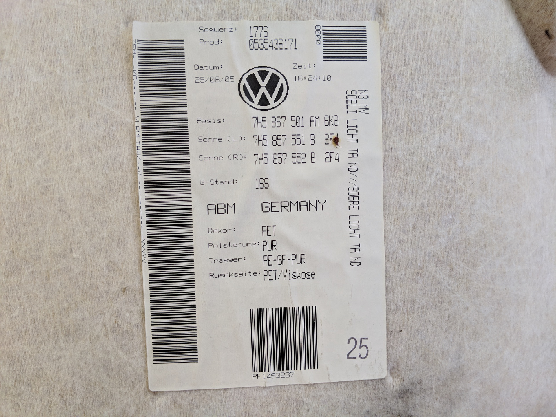 VW T5 Multivan Klimahimmel kurzer Radstand Luftduschen grau
