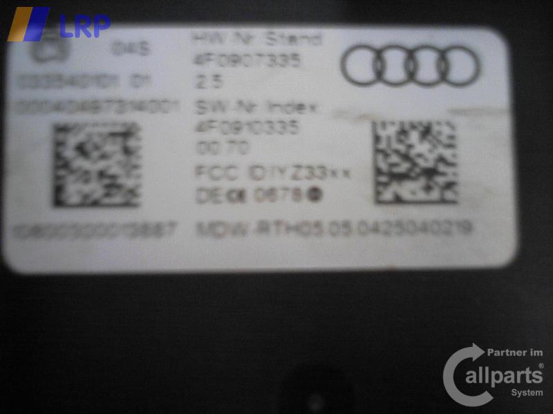 Audi A6 4F Bj.2004 Steuergerät Keyless-Entry 4F0907335 Motron 033540101