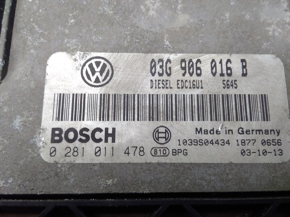 VW Golf 5 Bj.2003 original Motorsteuergerät 1.9TDI 77kw 02810011478 Bosch