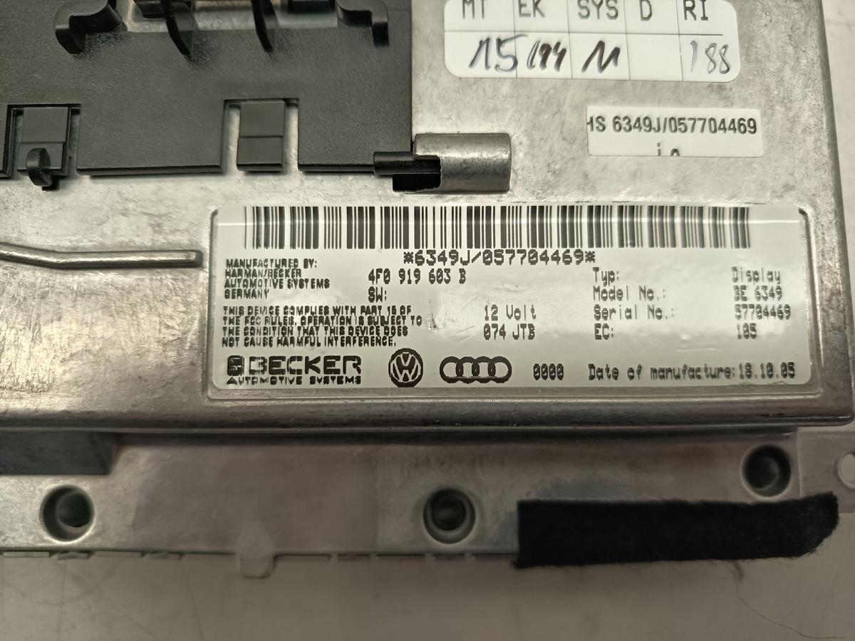 Audi A6 4F original Navigation Display 4F0919603B Bj 2006