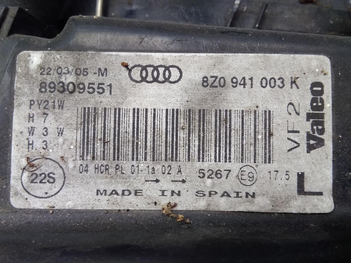 Audi A2 8Z original Scheinwerfer links Valeo mit LWR Bj.2001