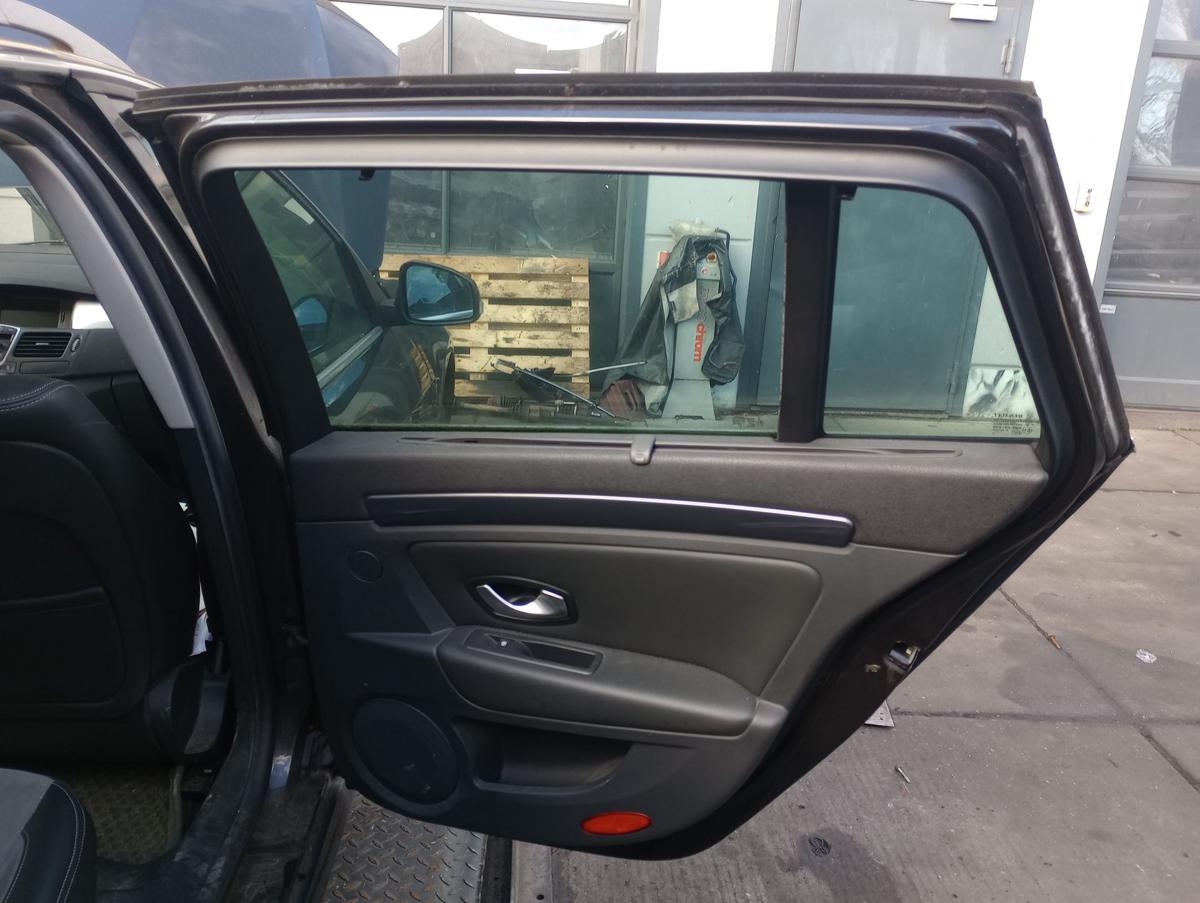 Renault Laguna 3 Grandtour orig Tür hinten rechts 676 Perlmuttschwarz met Bj 10