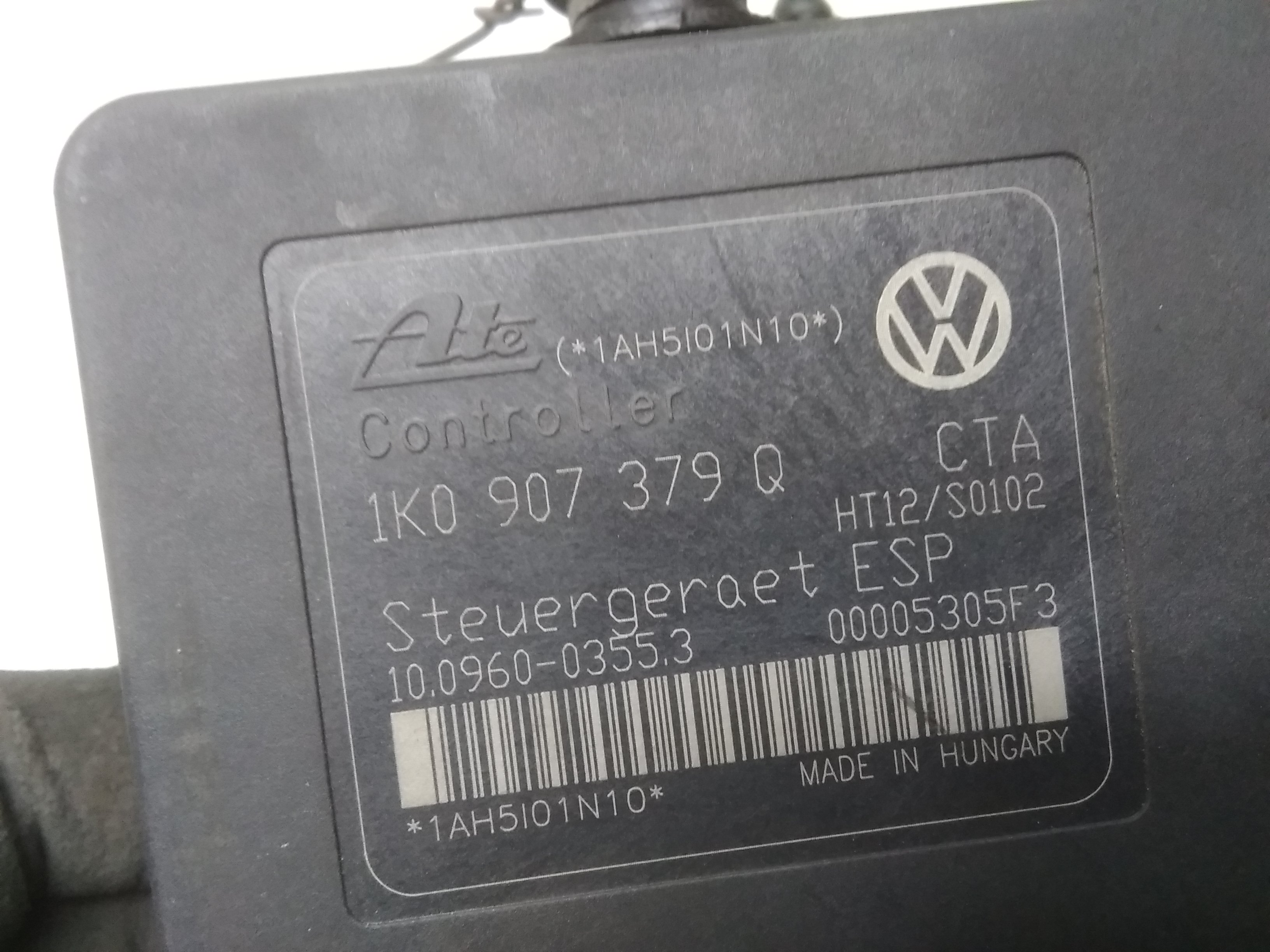 VW Touran 1T Bj.2005 original Hydroaggregat ABS Block ATE 10.0206-0180.4