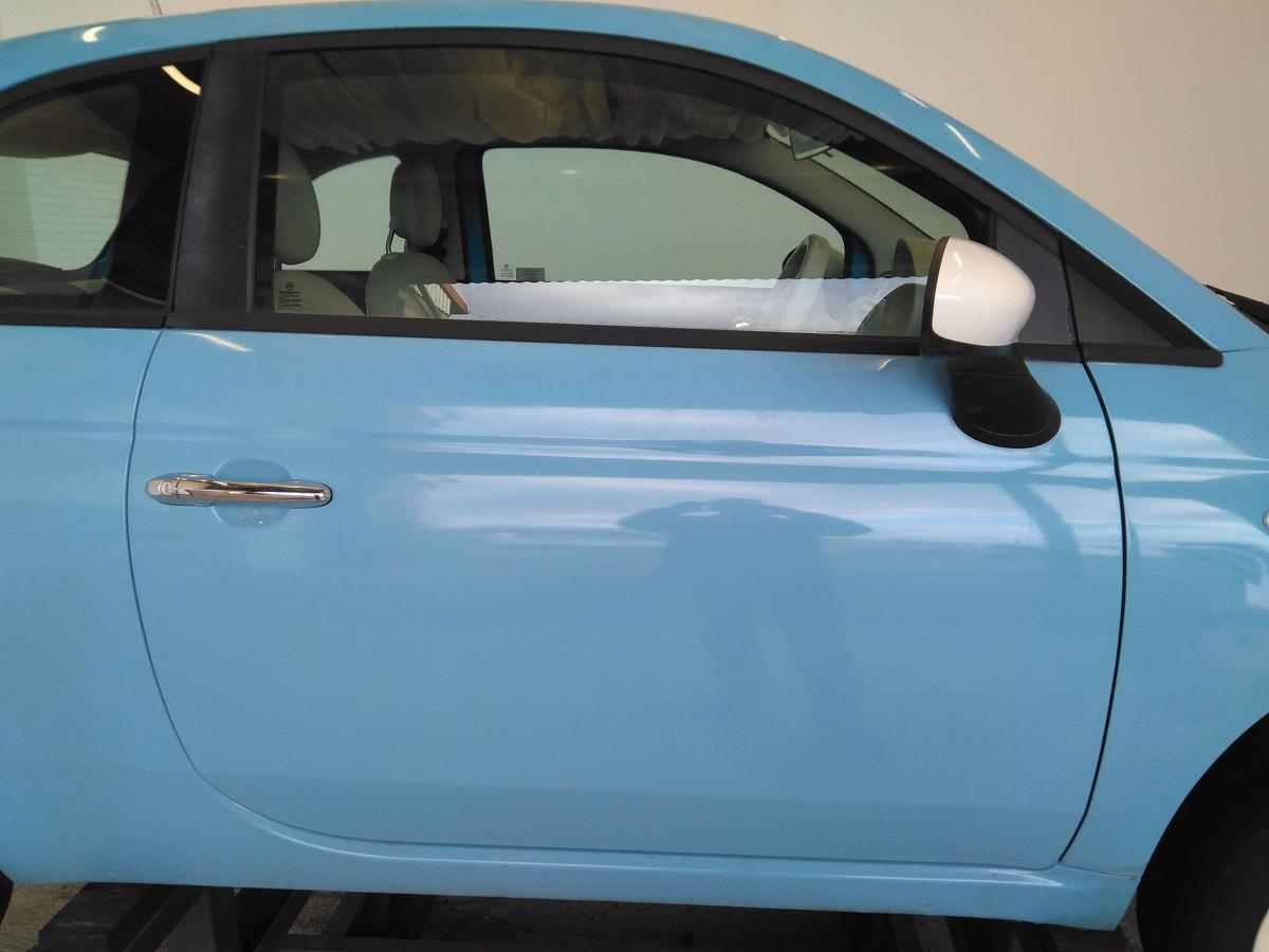 Fiat 500 original Tür vorn rechts Blau Azzurro Cappellini 3-Türer Rohbau Bj.2013