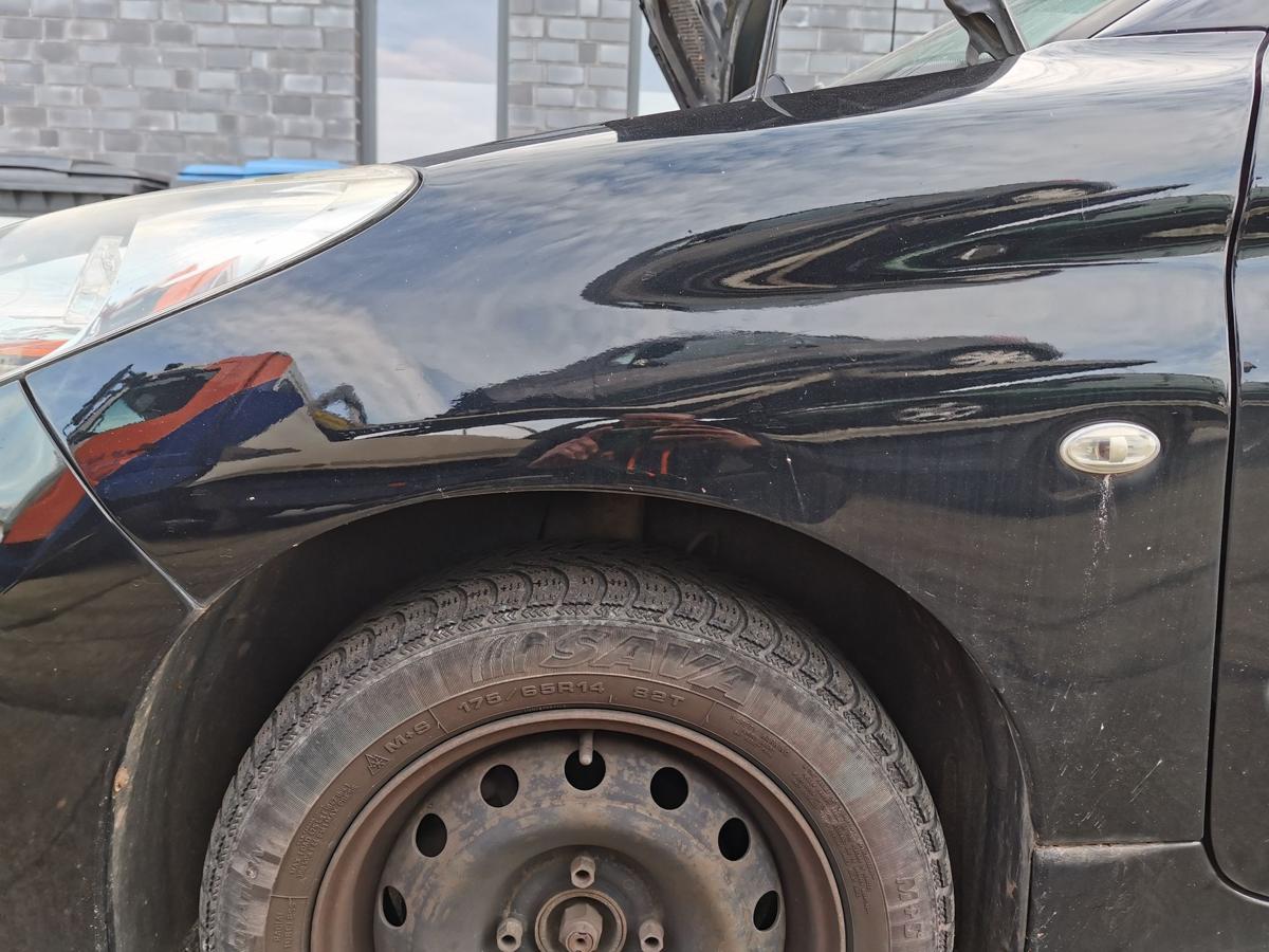 Peugeot 206+ 2M Kotflügel Fender Seitenwand vorn links KTV Schwarz Perla Nera