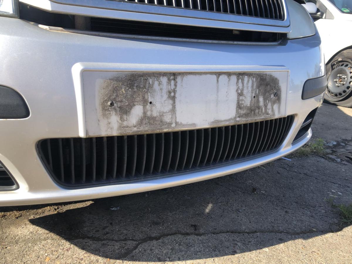 Skoda Fabia 6Y Stoßfänger vorn Frontschürze Facelift ab 2004 LF7T Diamantsilber