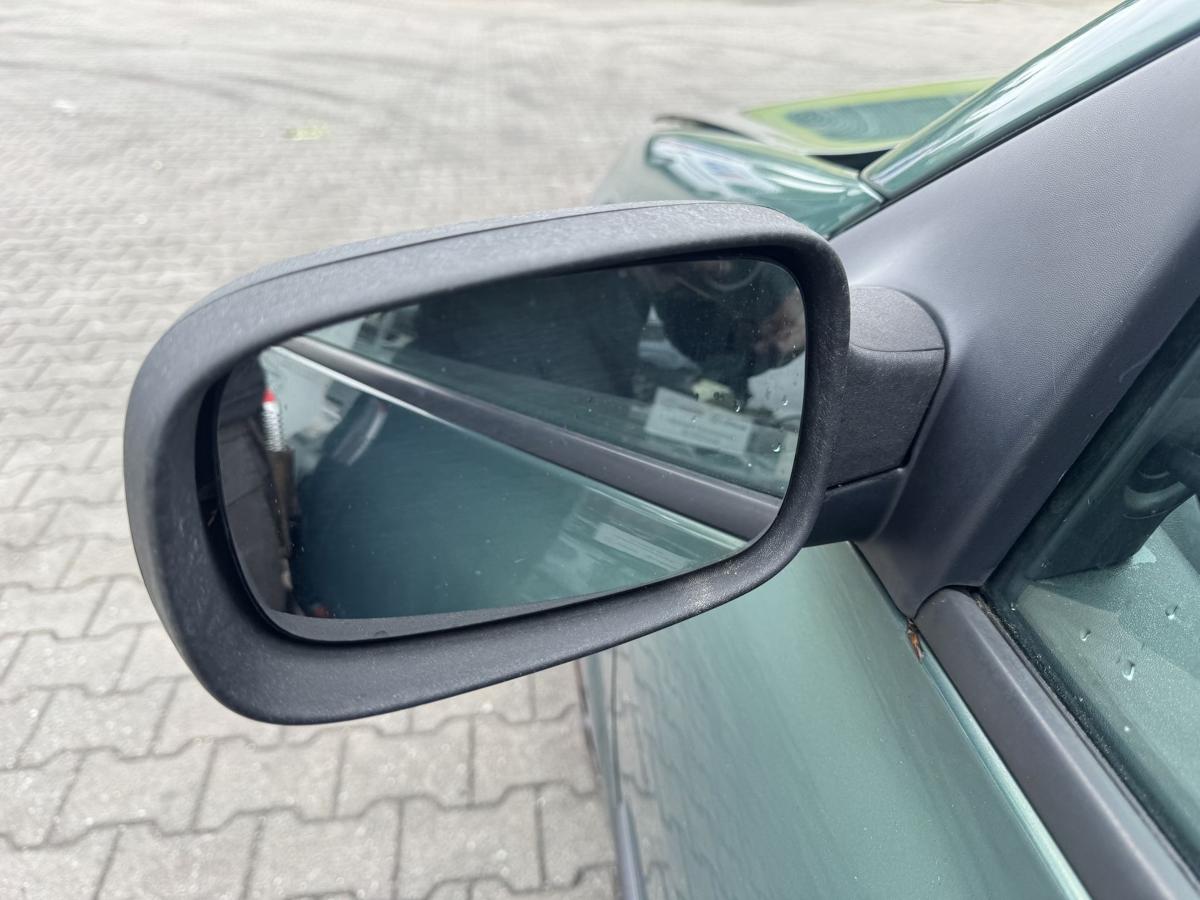 Renault Megane 2 original Au&szlig;enspiegel links schwarz unlackiert manuell verstellbar Bj.2004