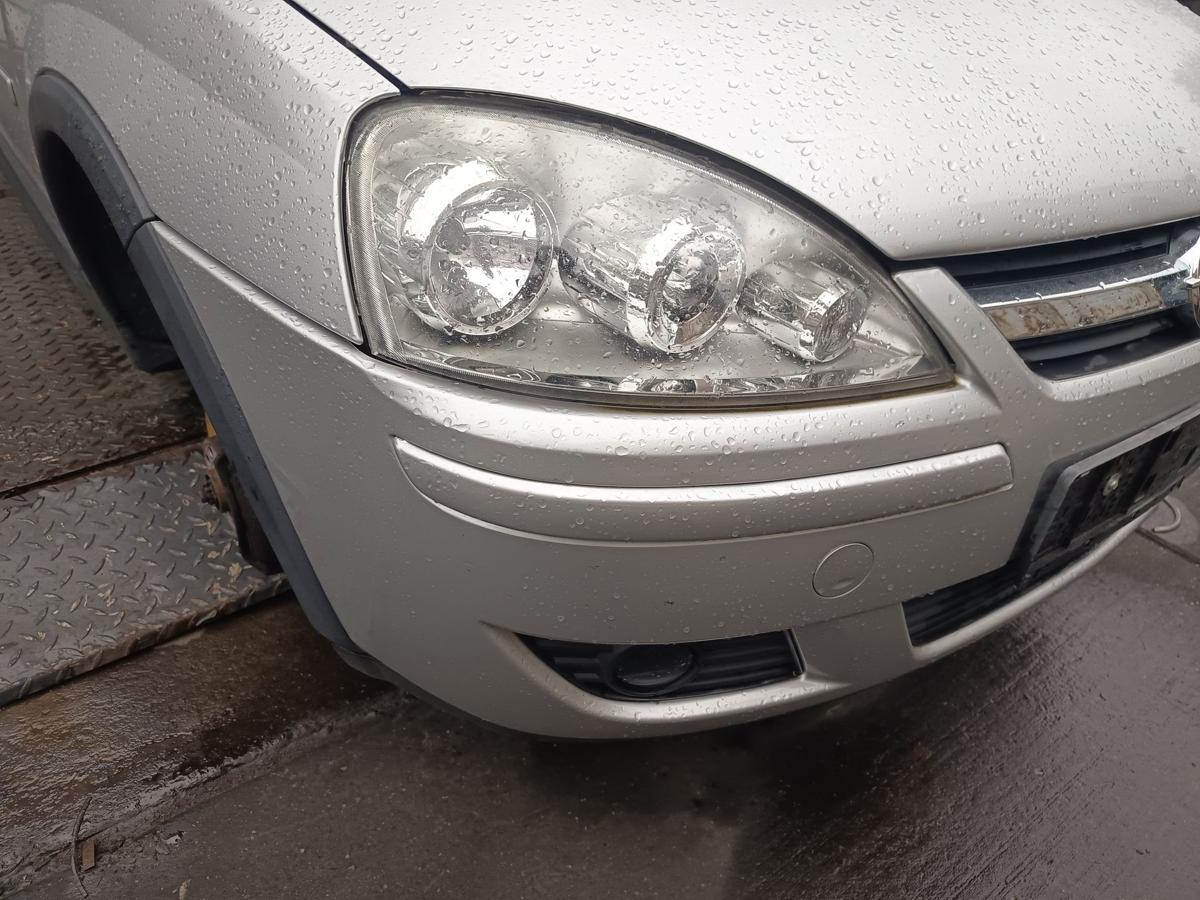 Opel Corsa C Bj 2005 original Stoßfänger vorn mit NSW Z157 Starsilber Facelift
