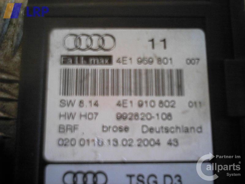 Audi A8 4E D3 original Fensterhebermotor vorn links Bj.2002