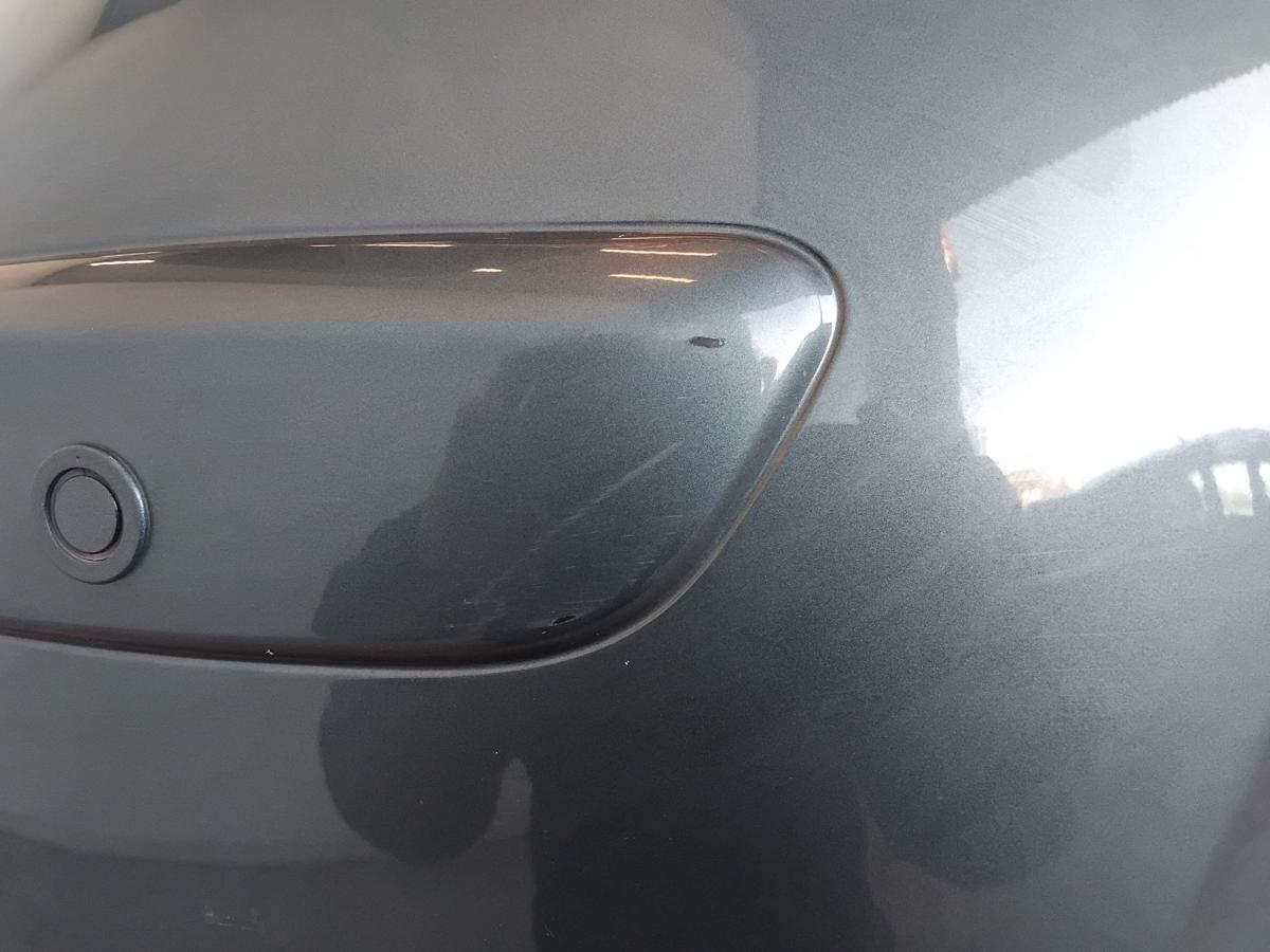 Nissan Micra 4 K13 original Sto&szlig;stange Sto&szlig;f&auml;nger hinten PDC BJ2013 FAA Greyish Green Pearl