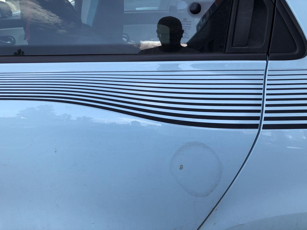 Renault Twingo III T&uuml;r hinten links Fondt&uuml;r im Rohbau hellblau