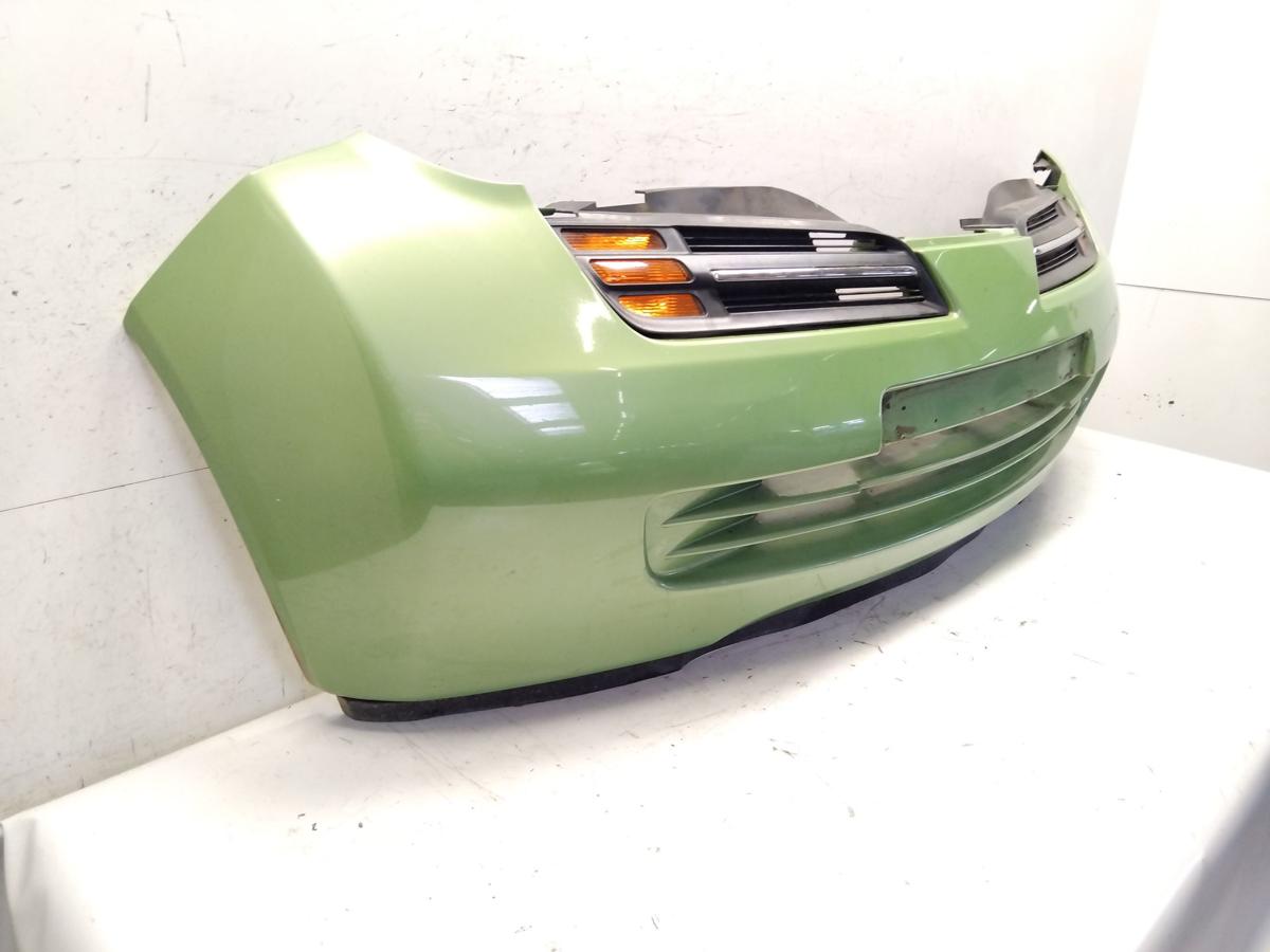 Nissan Micra K12 orig Sto&szlig;f&auml;nger Sto&szlig;stange vorn J13 Seegrasgr&uuml;n Metallic BJ2003