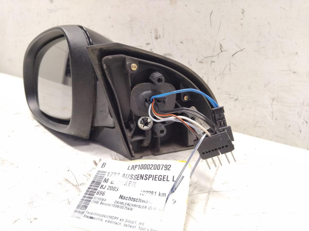 Mercedes A-Klasse W168 original Au&szlig;enspiegel links mit Blinker BJ2003 696 Nachtschwarz
