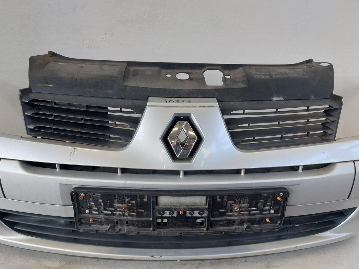 Renault Clio 2 II Sto&szlig;f&auml;nger vorn Frontsch&uuml;rze Nebel silber Facelift 03 bis 06