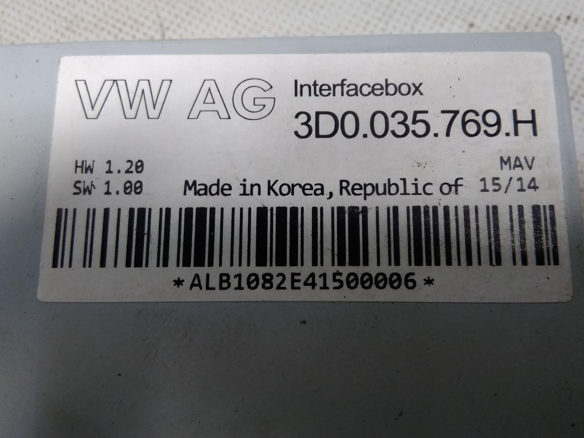 VW Phaeton GP4 original Interfacebox Media 3D0035769H Bj.2015