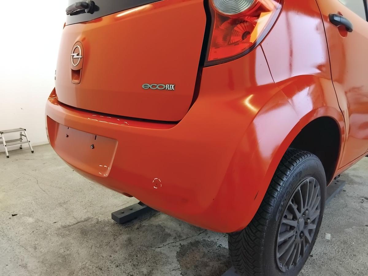 Opel Agila B original Sto&szlig;stange Stossf&auml;nger hinten 4VA glutrot BJ2009