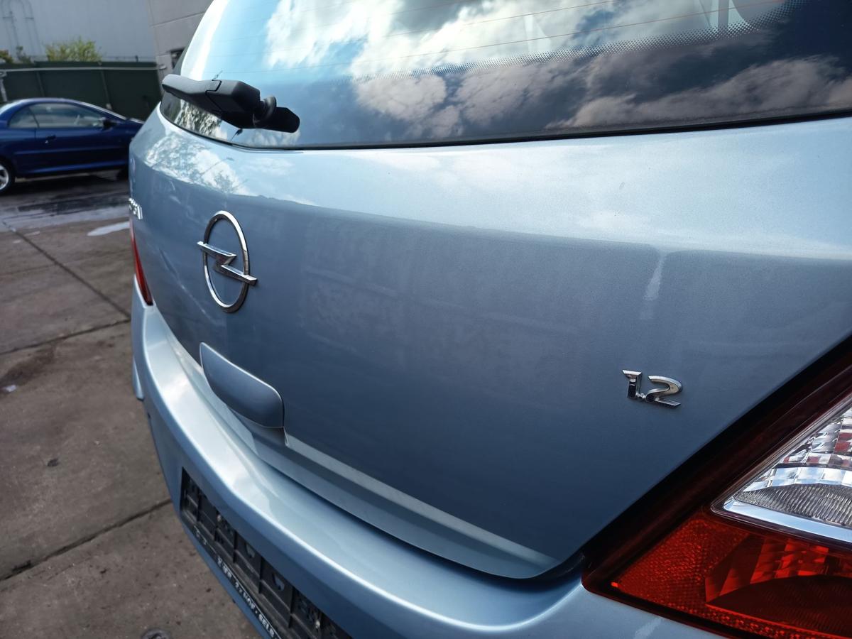 Opel Corsa D 5t&uuml;rer original Heckklappe mit Scheibe Z21C Aeroblau Bj 2007