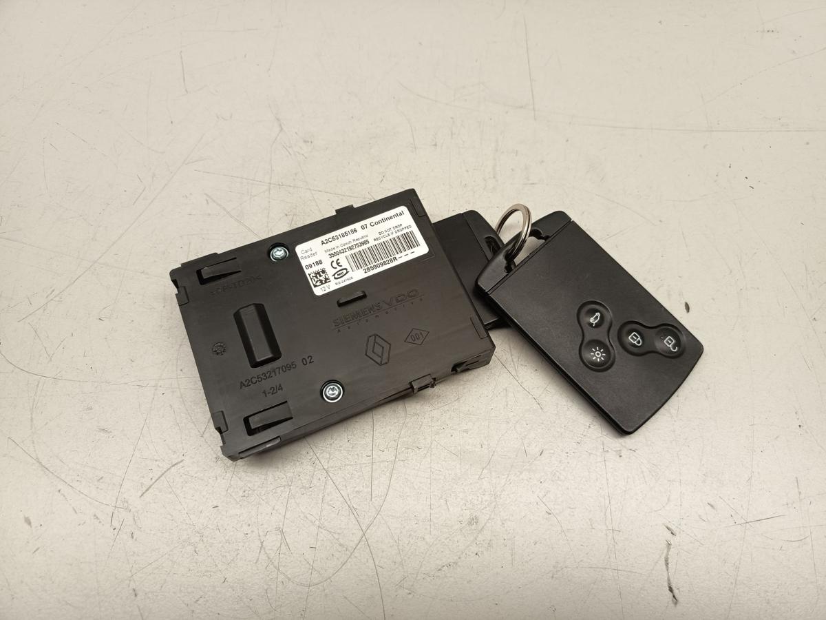 Renault Scenic III original Z&uuml;ndschloss Kartenleseger&auml;t mit Karte A2C53185186