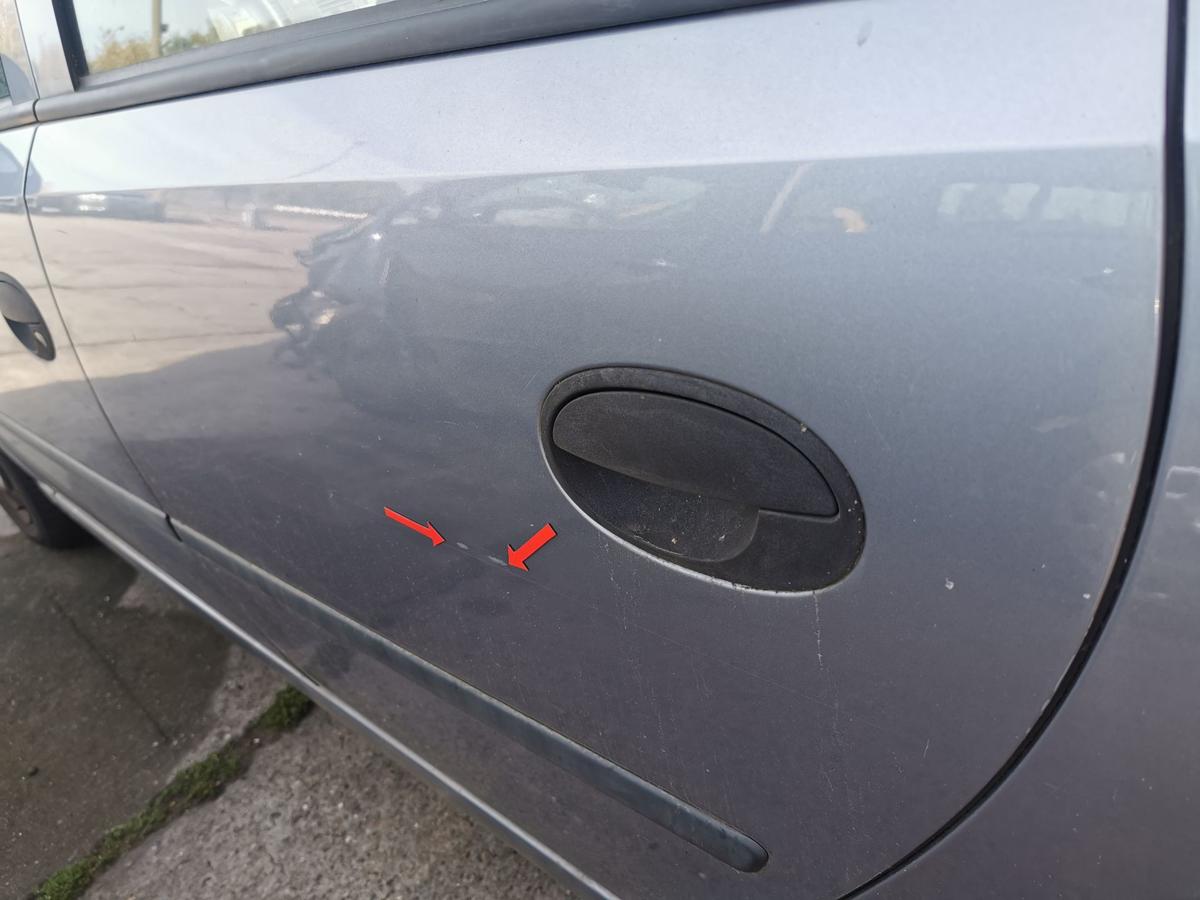 Opel Meriva A Tür Autotür Rohbautür Fondtür hinten links 4AU Lichtsilber met
