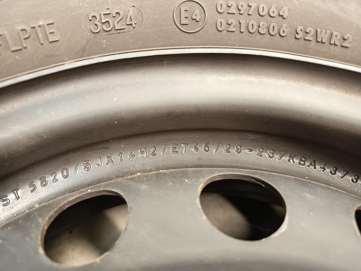 Nissan Micra K12 original Stahlfelgen mit Winterreifen 14 Zoll