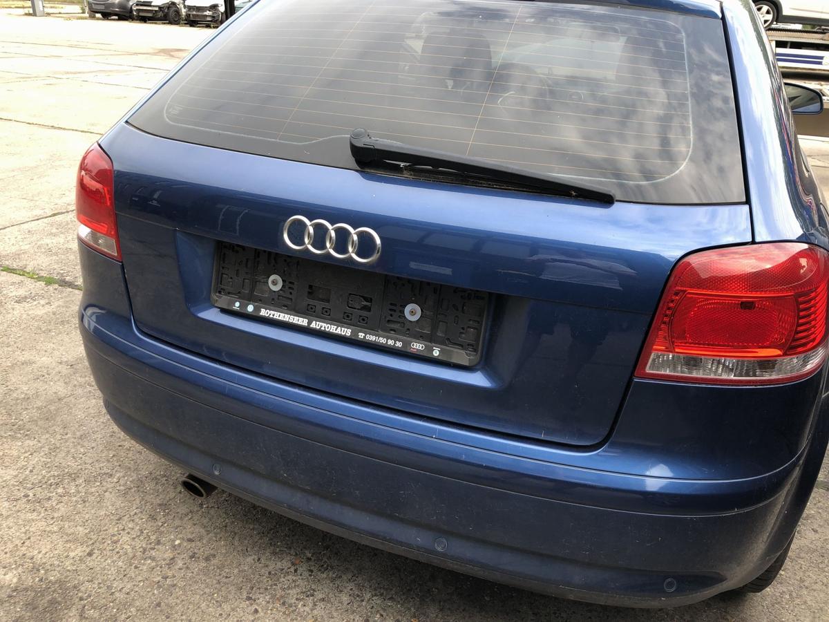 Audi A3 8P ab05 Heckklappe mit Heckscheibe nur f&uuml;r 3 t&uuml;rer LZ5C Mauritius Blau