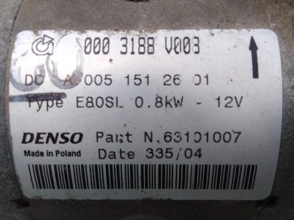 Smart 450 City Coupe Fortwo Anlasser Starter 0003188V003 0.7 45kw 160920 BJ2007