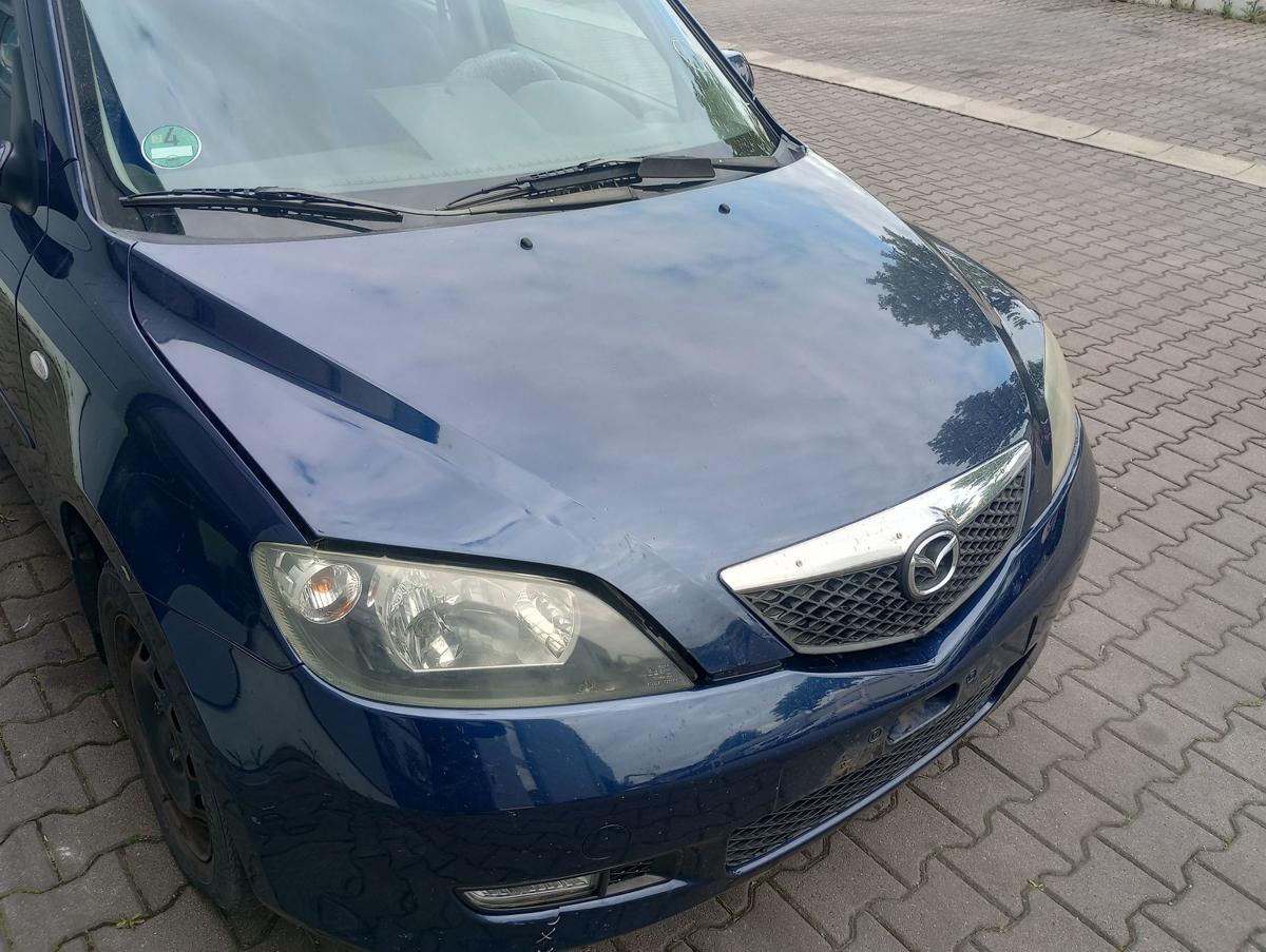 Mazda 2 DY orig Motorhaube Klappe Front 27R Ozeanblau Bj 2004