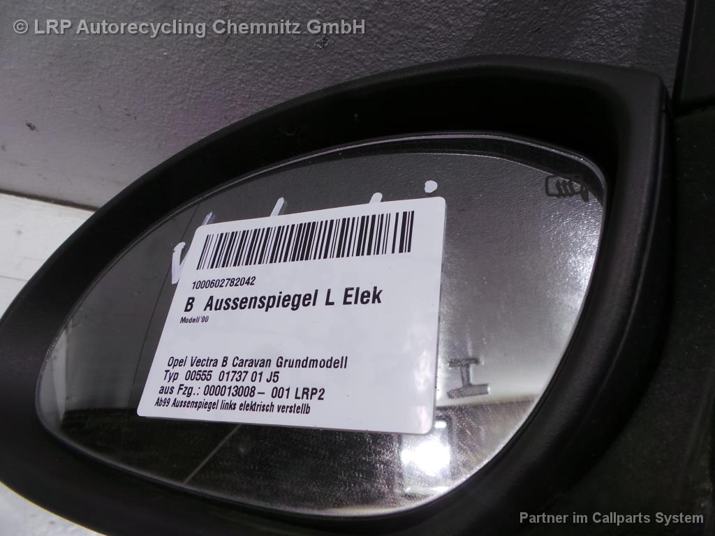 Opel Vectra (B) BJ 2001 Außenspiegel links elektrisch Spiegel Blau Facelift