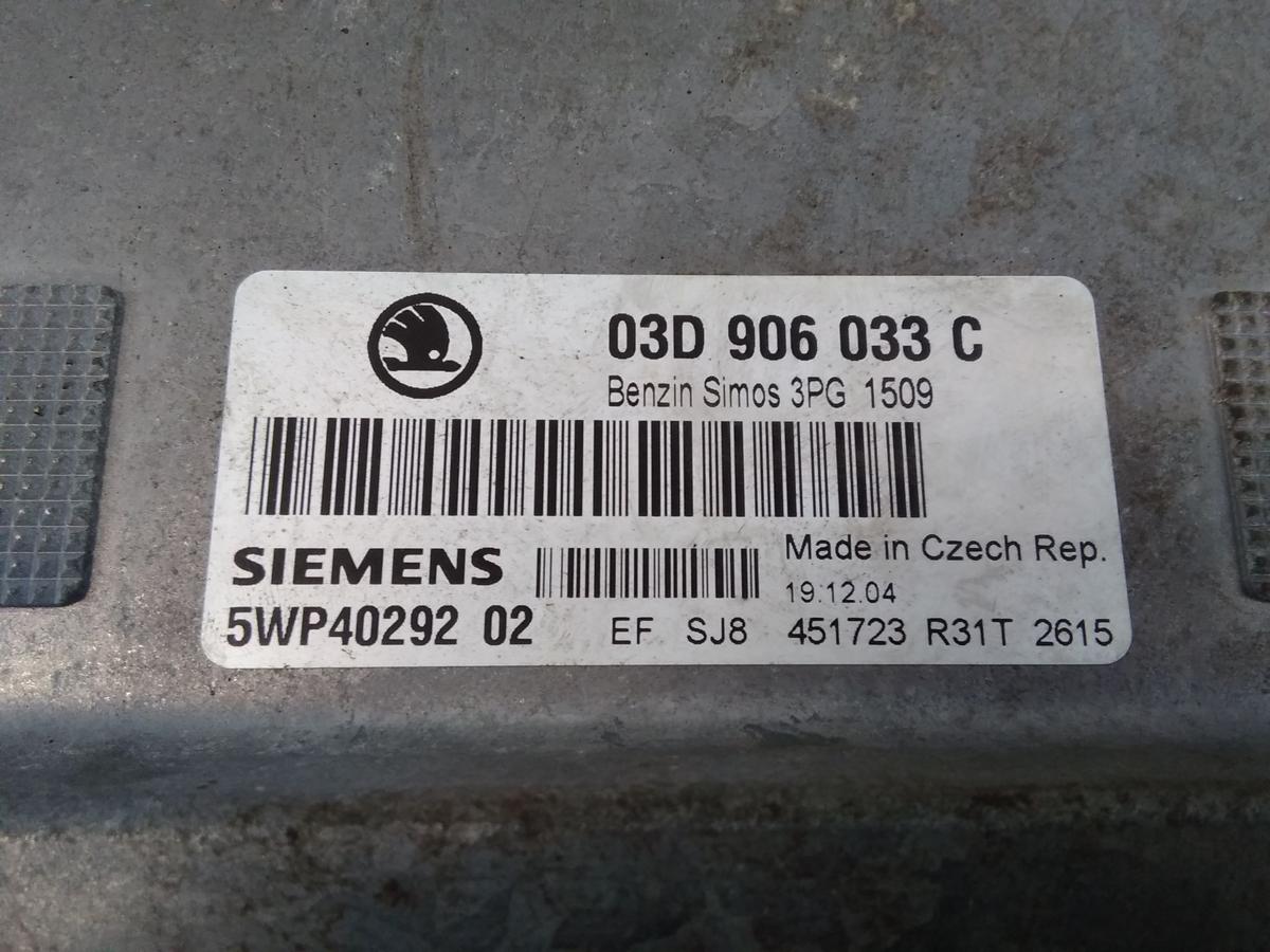 Skoda Fabia 1 6Y Motorsteuergerät 1.2 40kw BMD Bj.2005