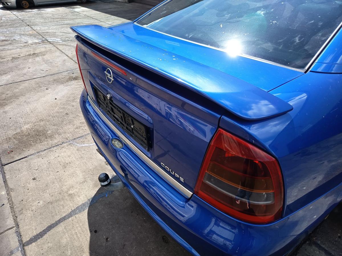 Opel Astra G Coupe original Heckklappe mit Spoiler 2KU Europablau Bj2002