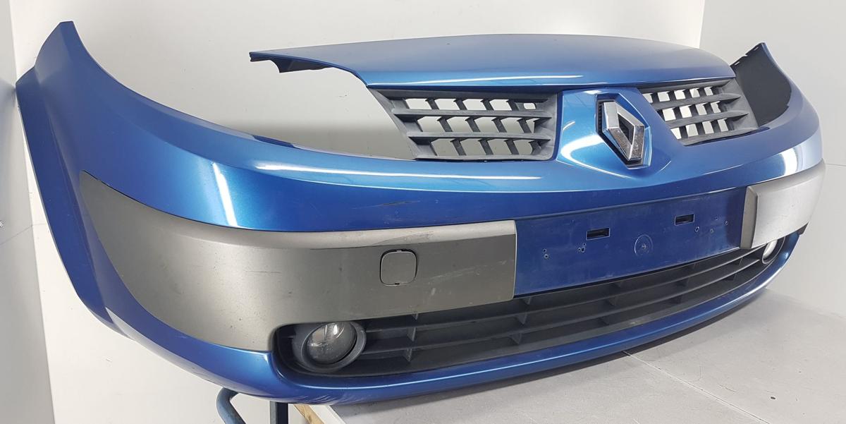 Renault Scenic II Stoßstange Stoßfänger vorn in TEI45 Blau Ottoman Bj2005