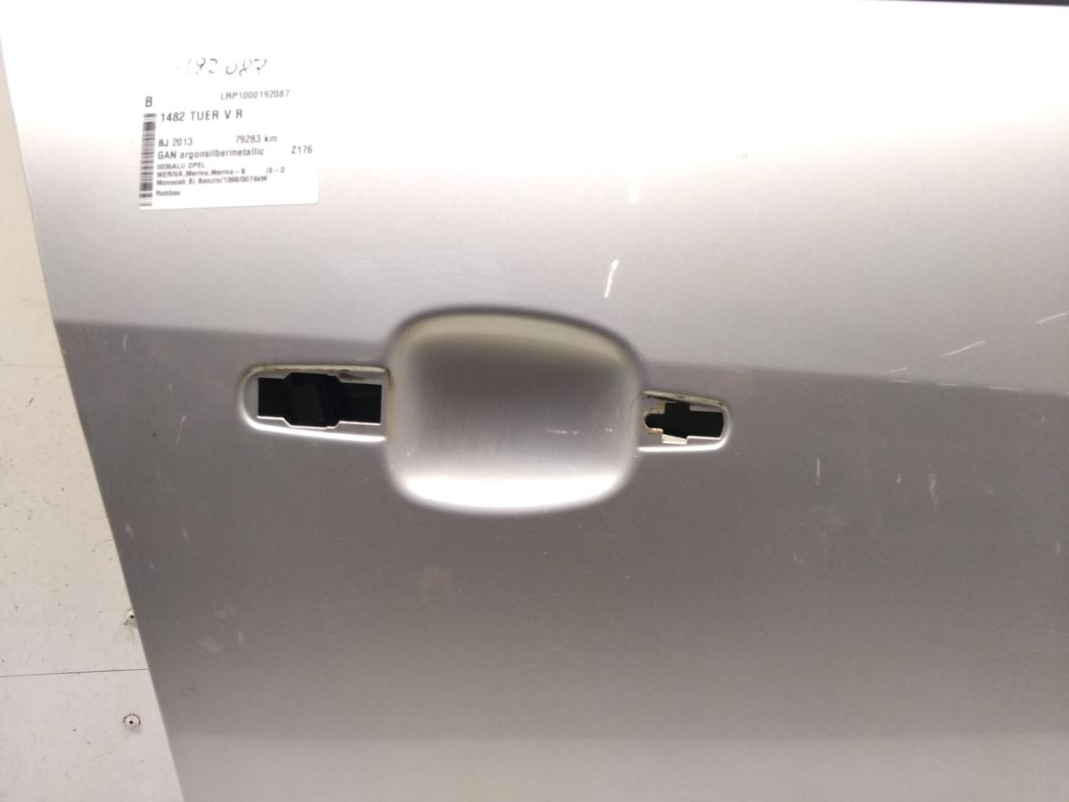 Opel Meriva B T&uuml;r vorn rechts Beifahrert&uuml;r GAN argonsilbermetallic Z176 BJ2013