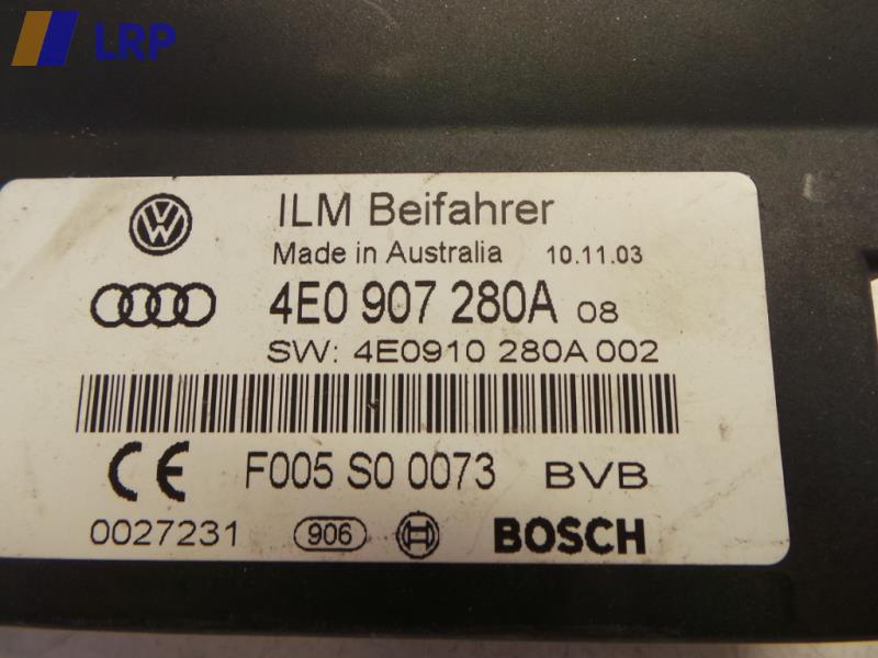Audi A8 D3 4E Steuergerät Bordnetz rechts 4E0907280A F005S00073 BOSCH BJ2003