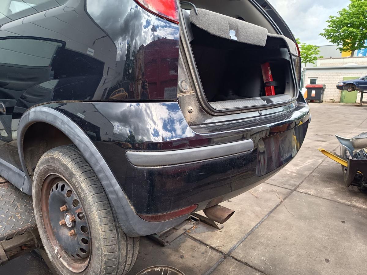 Opel Corsa C original Sto&szlig;stange F&auml;nger hinten Heck Z20R Saphirschwarz Bj 2003