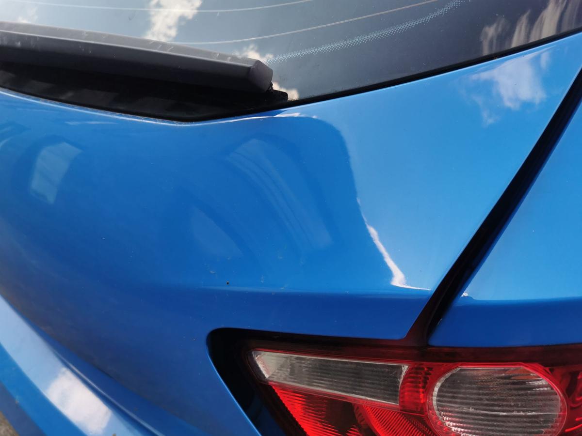 Seat Ibiza 6J Heckklappe Klappe Deckel hinten blau 3trg Rohbau Kofferklappe