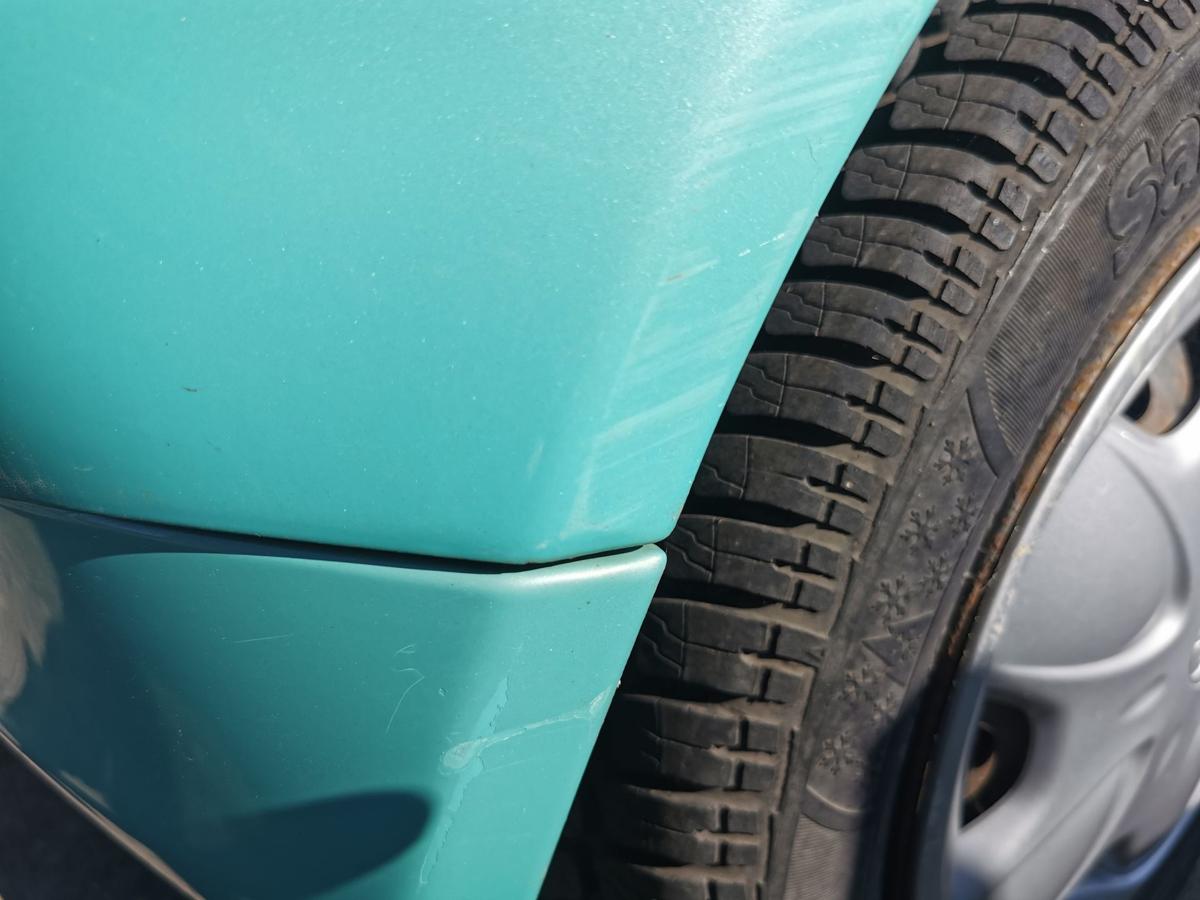 Toyota Yaris XP10 Stossstange Stossfänger Bumper hinten 764 Light Aqua Met 3trg