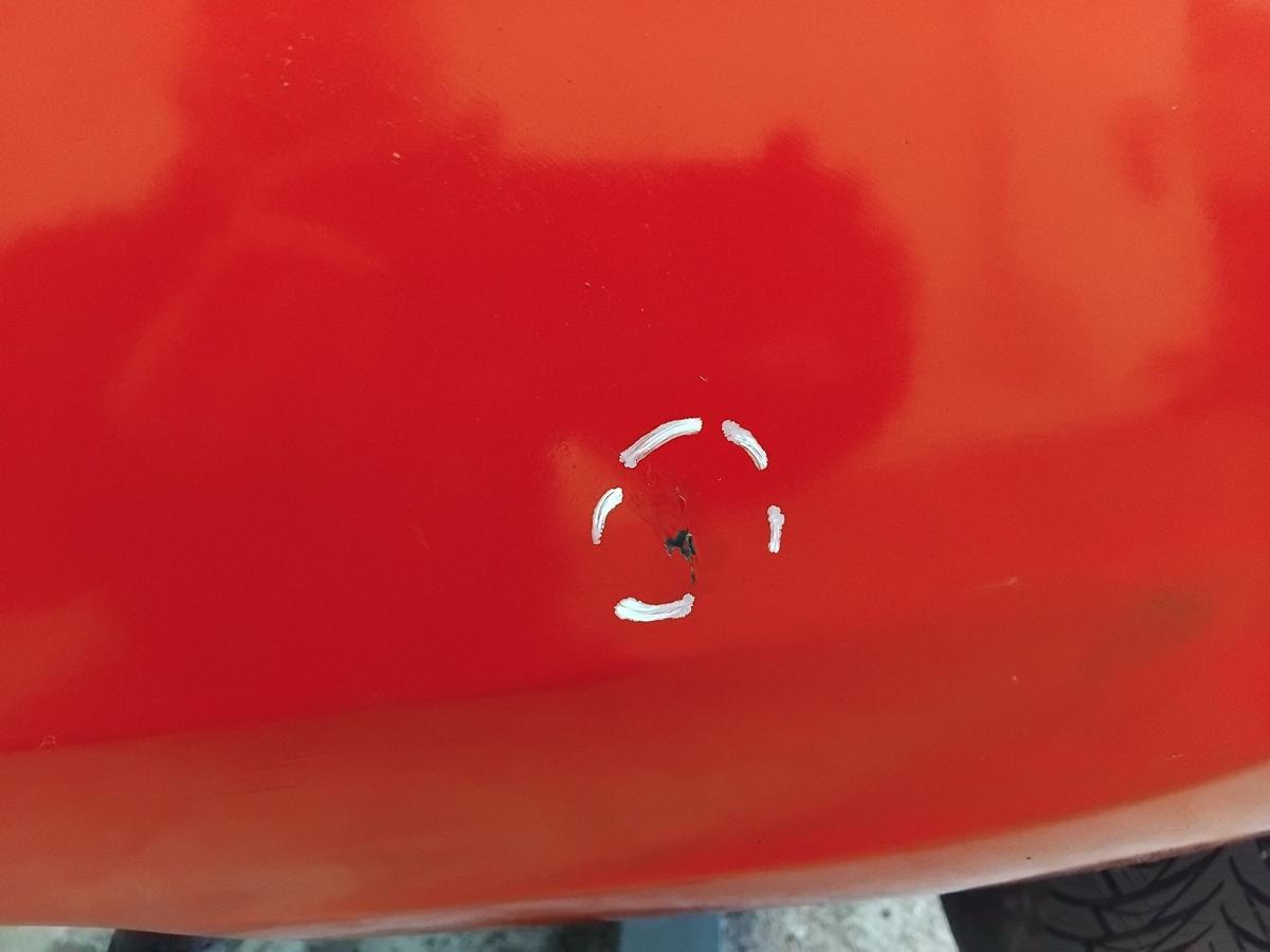 Opel Agila B original Sto&szlig;stange Stossf&auml;nger hinten 4VA glutrot BJ2009