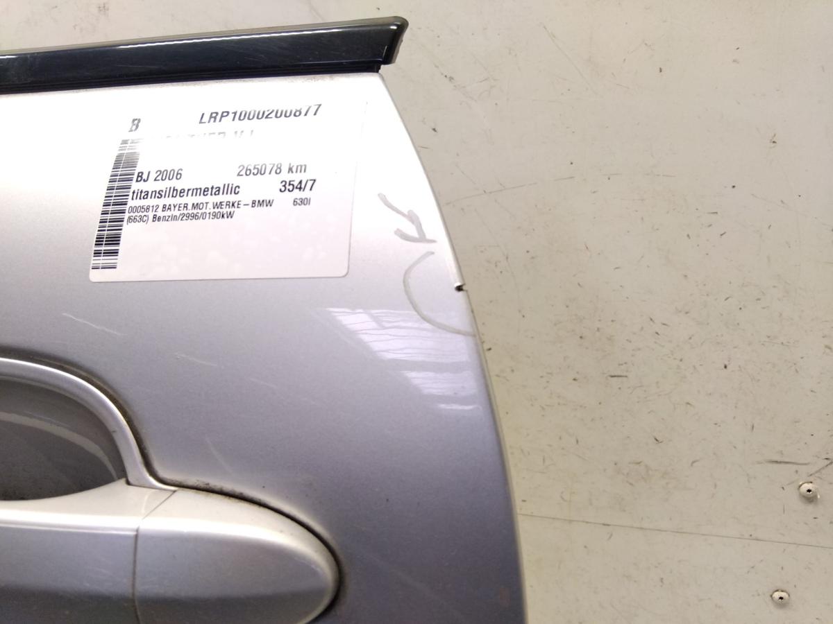 BMW 6er E63 E64 T&uuml;r von links Alu Fahrert&uuml;r titansilbermetallic 354/7 Bj.2006