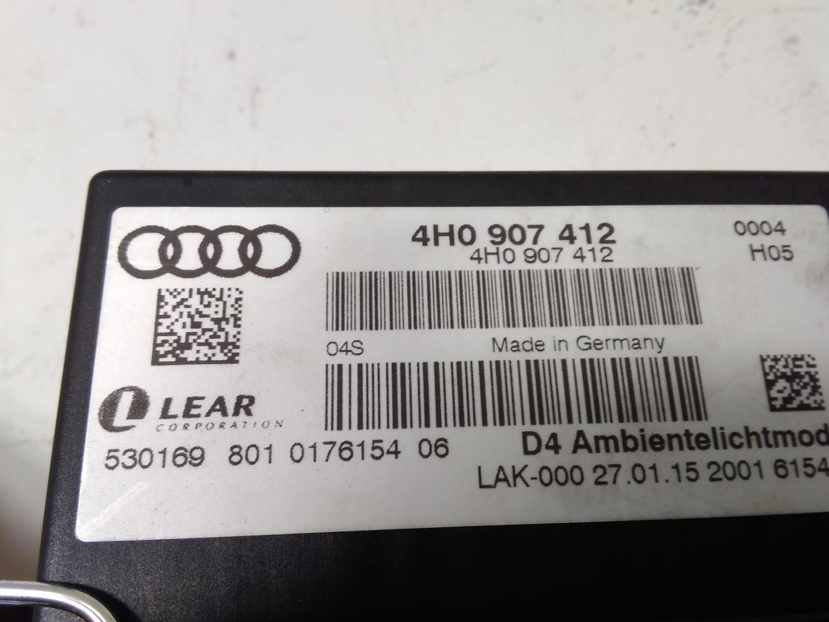 Audi A8 D4 4H original Steuerger&auml;t Ambientelicht Komfortsystem 4H0907412 BJ2015