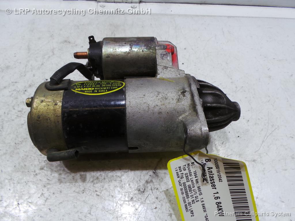 Hyundai Lantra J1 Bj 1994 Anlasser Starter 1.6 84KW *G4CR* 36100-32630 MANDO