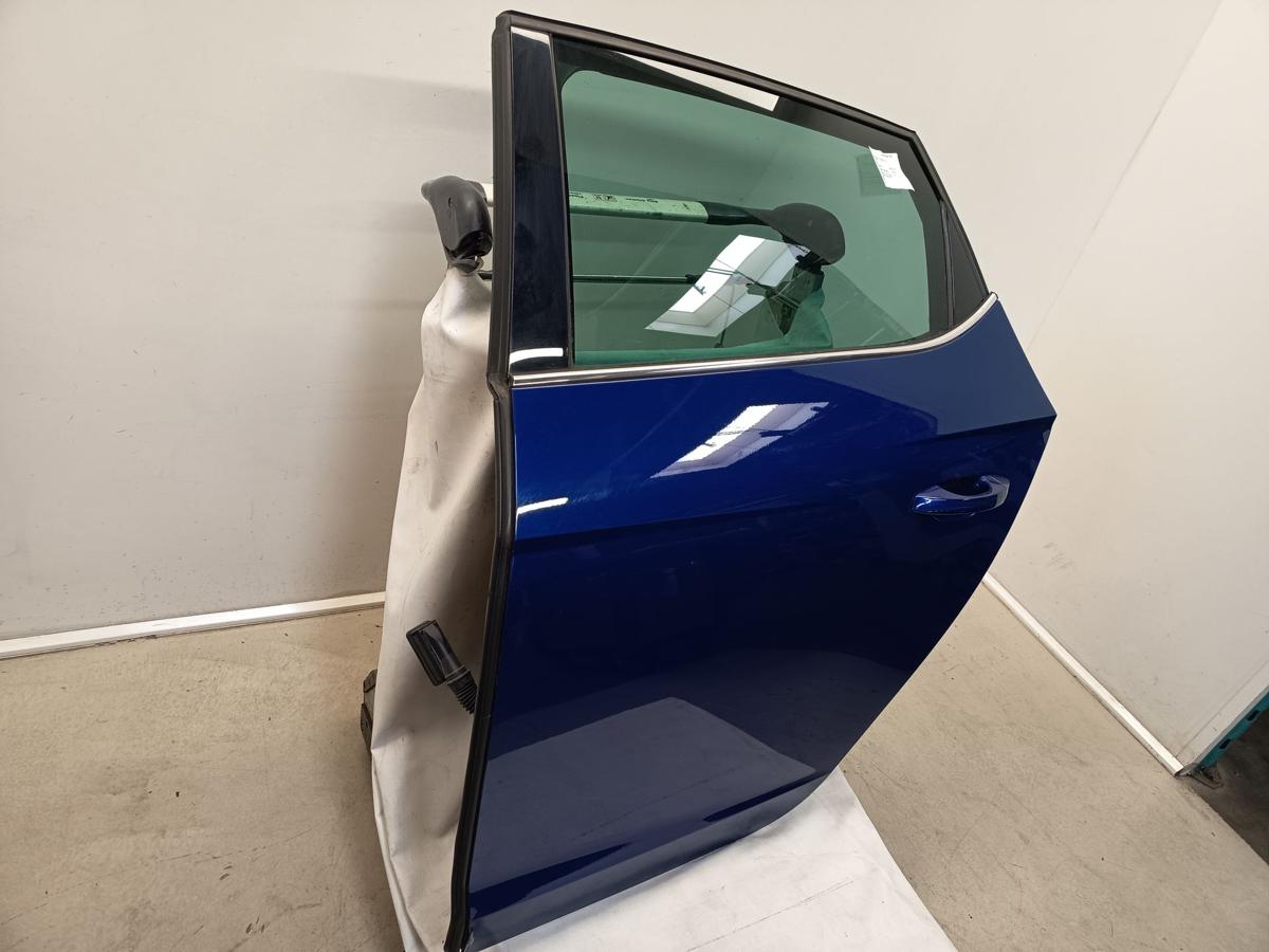 Seat Leon 5F orig Tür hinten links LW5L Mystery Blue Bj 2017