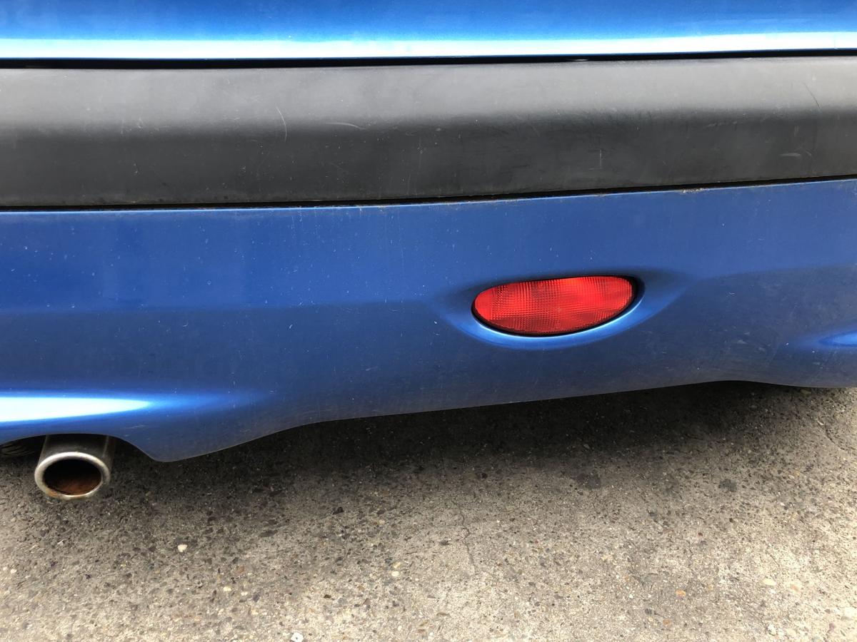 Peugeot 206CC Typ 2D Sto&szlig;f&auml;nger hinten Hecksch&uuml;rze KMF Poseidon Blau Metallic