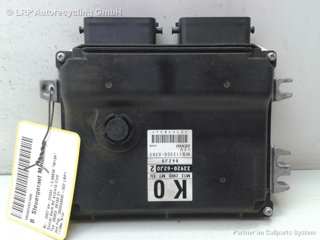 Steuergeraet Motor 3392062J02 M132WDMTEU Suzuki Swift Rs 413/415 BJ: 2007