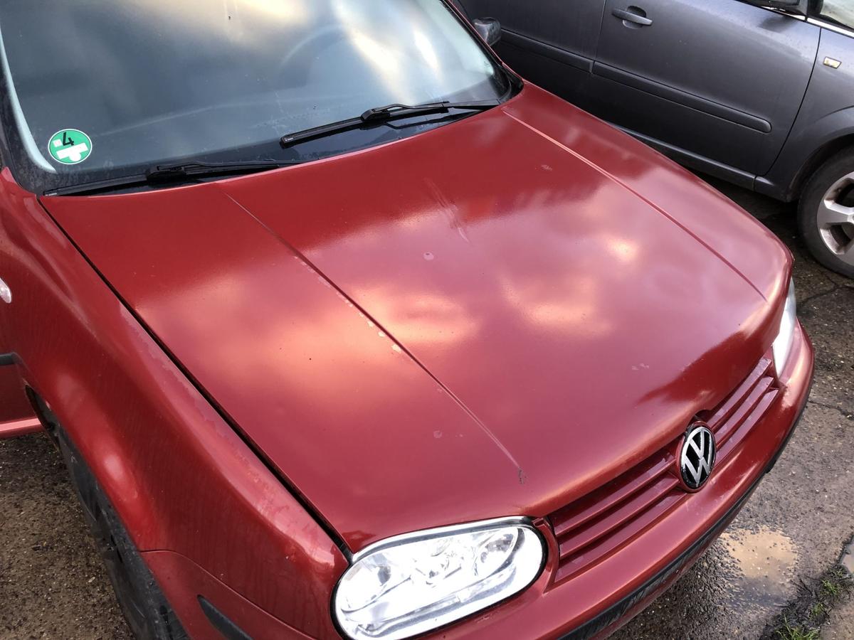 VW Golf 4 1J IV Motorhaube Haube Klappe Deckel vorn LC3K Canyonrot Delle Beule