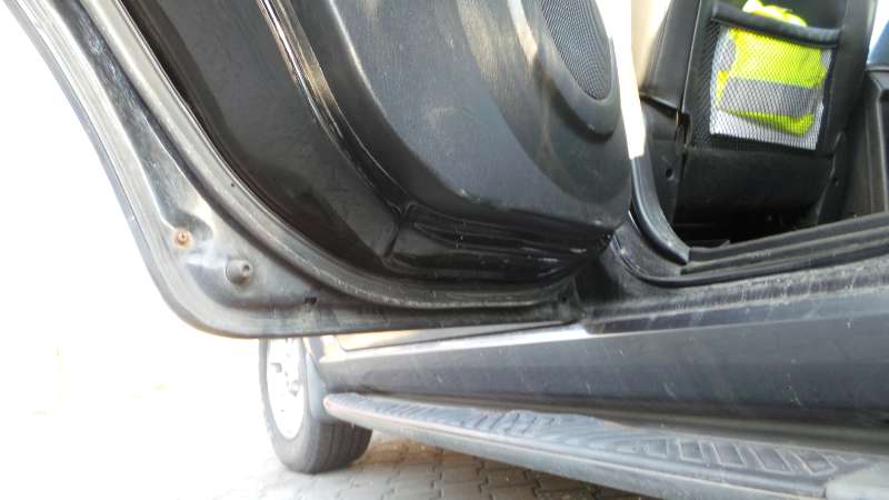 Hyundai Terracan BJ 2004 Tür hinten links Schwarz