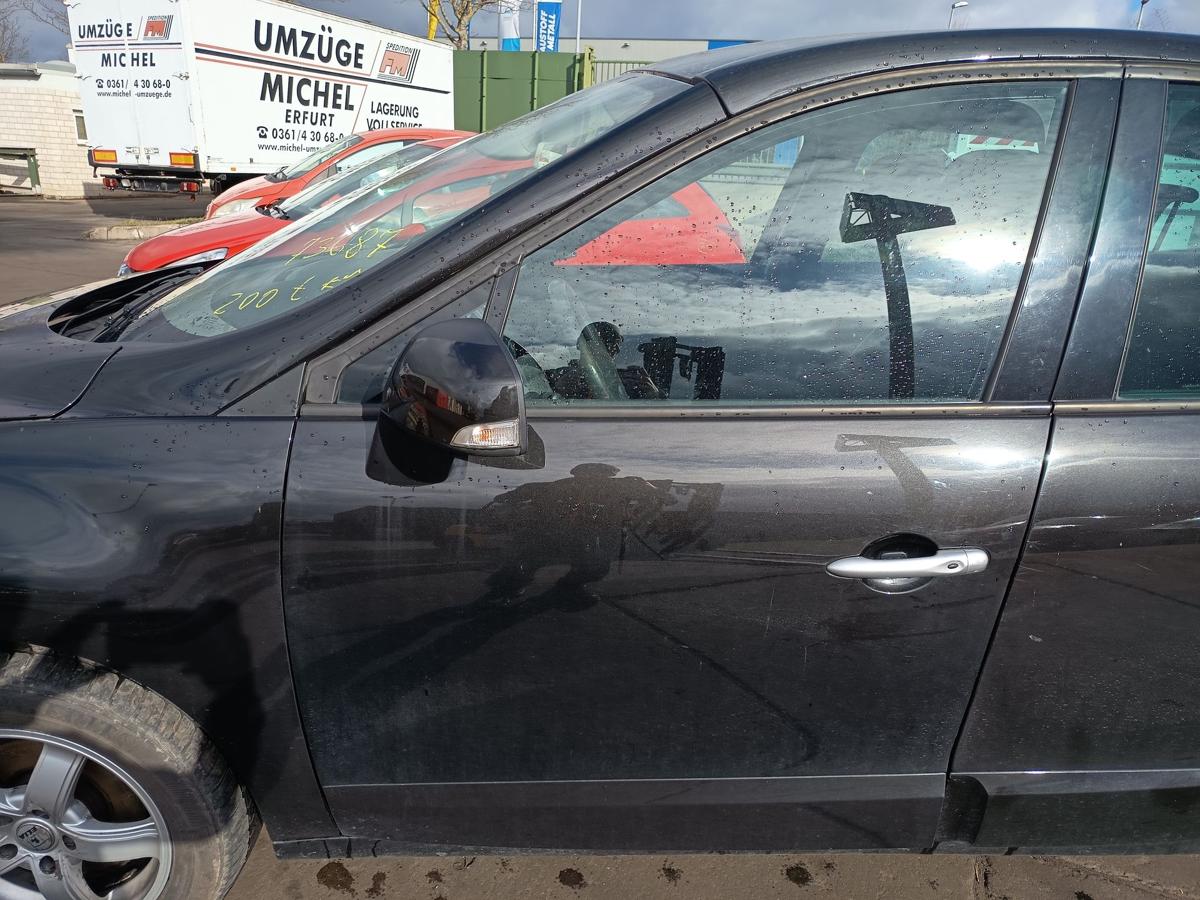Renault Scenic 3 original T&uuml;r vorn links Fahrer 676 Perlschwarz Bj 2009