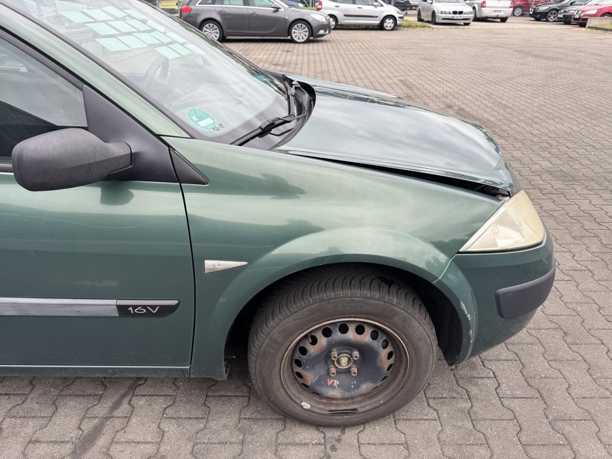 Renault Megane 2 original Kotfl&uuml;gel vorn rechts D96 Vert Giverny Metallic Bj.2004