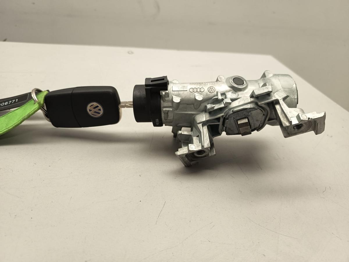 VW Golf VI 6 Bj 2009 original Zündschloss mit 1 Schlüssel 1,4L 59KW Benzin