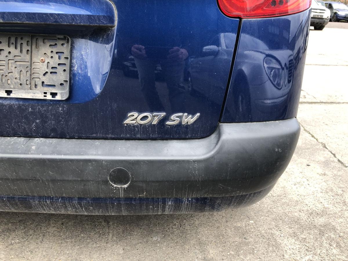 Peugeot 207SW Sto&szlig;f&auml;nger hinten Sto&szlig;stange Hecksch&uuml;rze Hecksto&szlig;stange KPL blau