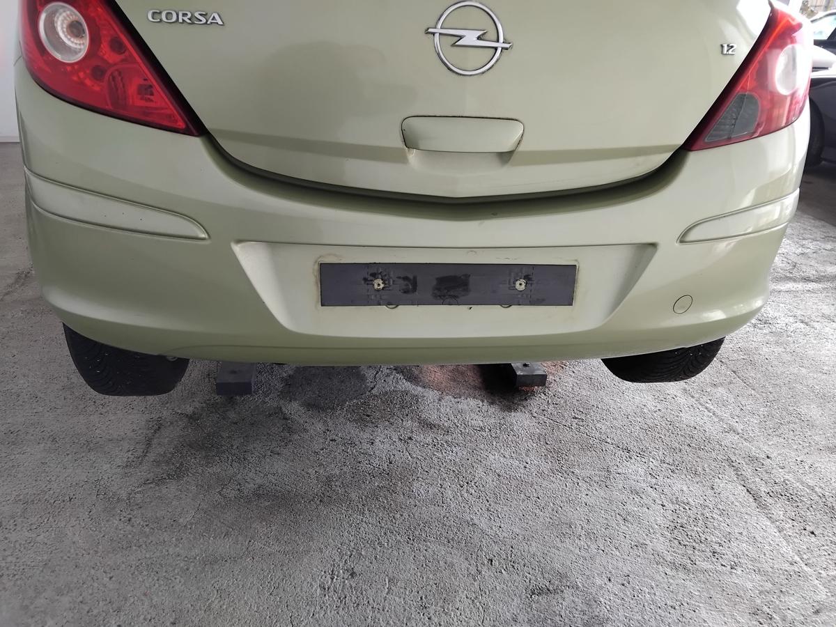 Opel Corsa D original Sto&szlig;f&auml;nger Sto&szlig;stange hinten 3-T&uuml;rer BJ2006 Z30E Green Tea